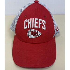 New Era NFL Kansas City Chiefs Trucker Snapback Red Hat Youth One Size Arrowhead